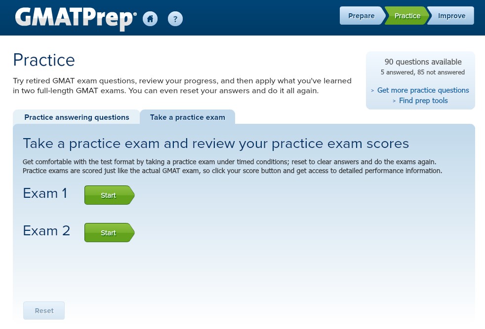 Free GMAT Practice Test Available